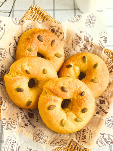 生米パン　生米ベーグル　かぼちゃベーグル　生米かぼちゃベーグル